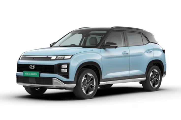 Dual Tone: Ocean Blue and Abyss Black Hyundai Creta Electric Ocean Blue and Abyss Black
